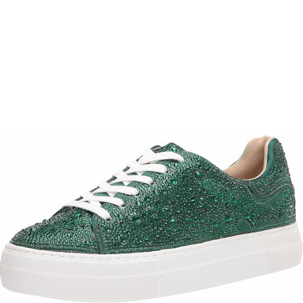 NEW BETSEY JOHNSON women's sidny solids sneakers in emerald - Picture 4 of 4